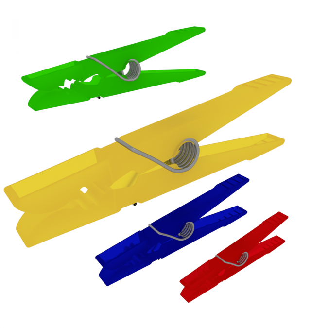 clothes peg Modello 3D .c4d .max .obj .3ds .fbx .stl .blend 