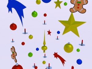 christmas tree decorations Model 3D