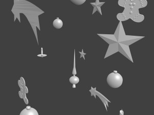 christmas tree decorations Model 3D