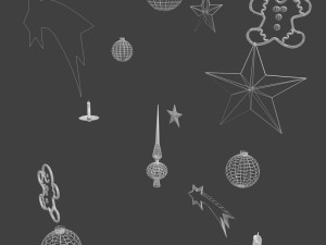 christmas tree decorations Model 3D