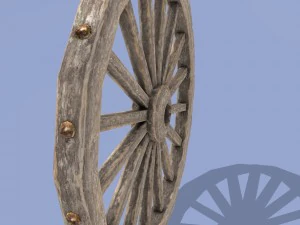 cart weehl -wood 3D Model