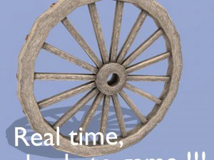 cart weehl -wood 3D Model