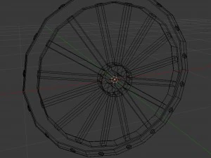 cart weehl -wood 3D Model