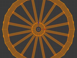 cart weehl -wood 3D Модель