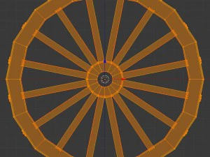 cart weehl -wood 3D Model