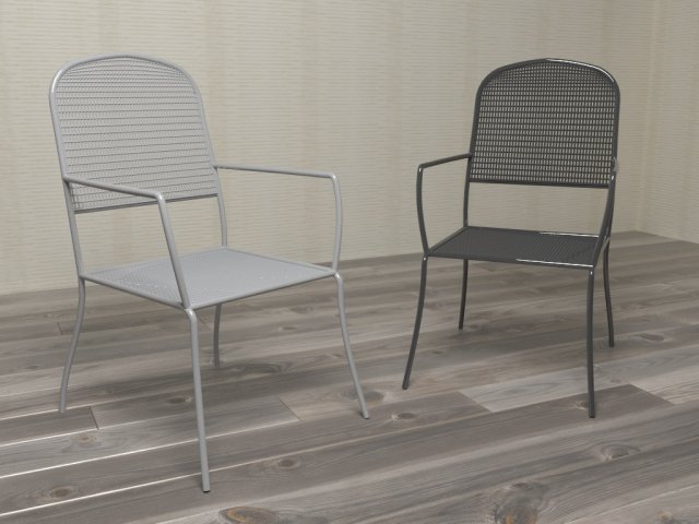 metal chair Modello 3D .c4d .max .obj .3ds .fbx .stl .blend 