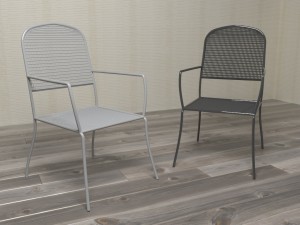 metal chair Modello 3D
