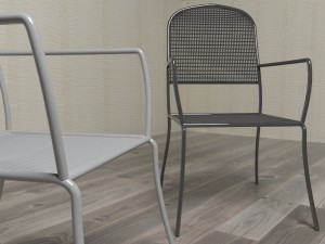 metal chair Modello 3D