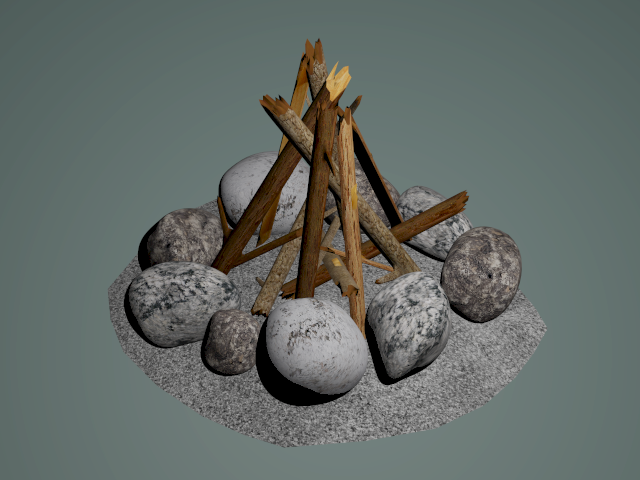 campfire 3D मॉडल .c4d .max .obj .3ds .fbx .stl .blend 