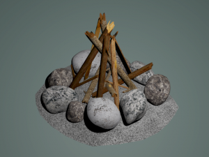 campfire 3D 모델