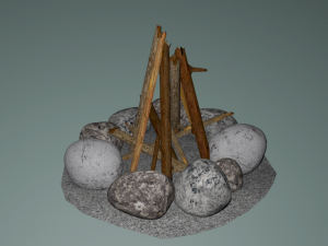 campfire 3D मॉडल