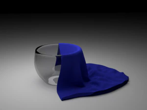 стеклянная чашка с хлопковой шалью 3D Принт Модель