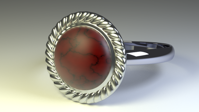 red jasper ring 3D मॉडल .c4d .max .obj .3ds .fbx .stl .blend 