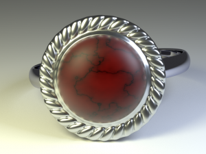 red jasper ring 3D मॉडल