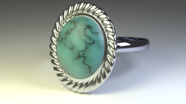 blue jasper ring 3D Модель .c4d .max .obj .3ds .fbx .stl .blend 