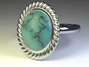 blue jasper ring 3D मॉडल