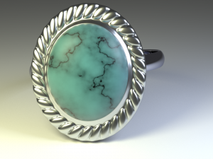 blue jasper ring 3D Модель