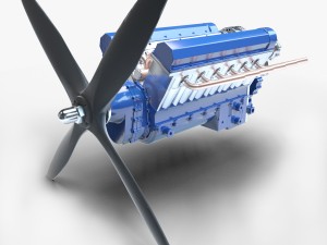 v12 aviation engine 3D Model