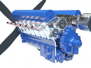 v12 aviation engine Modèle 3D