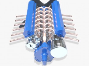 v12 aviation engine Modèle 3D