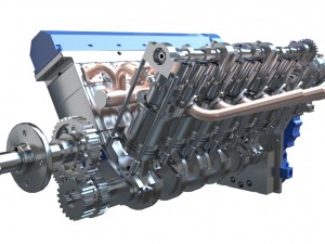 v12 aviation engine Modèle 3D