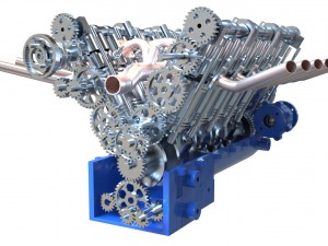 v12 aviation engine Modèle 3D