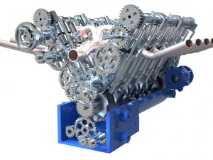 v12 aviation engine 3D Model