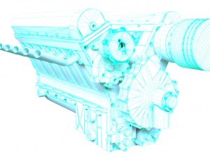 v12 aviation engine Modèle 3D