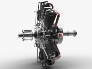 clerget 9b rotary engine Modèle 3D