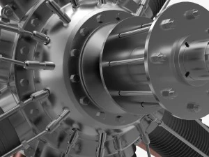 clerget 9b rotary engine 3D Model