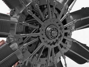 clerget 9b rotary engine Modèle 3D