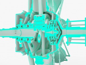 clerget 9b rotary engine Modèle 3D