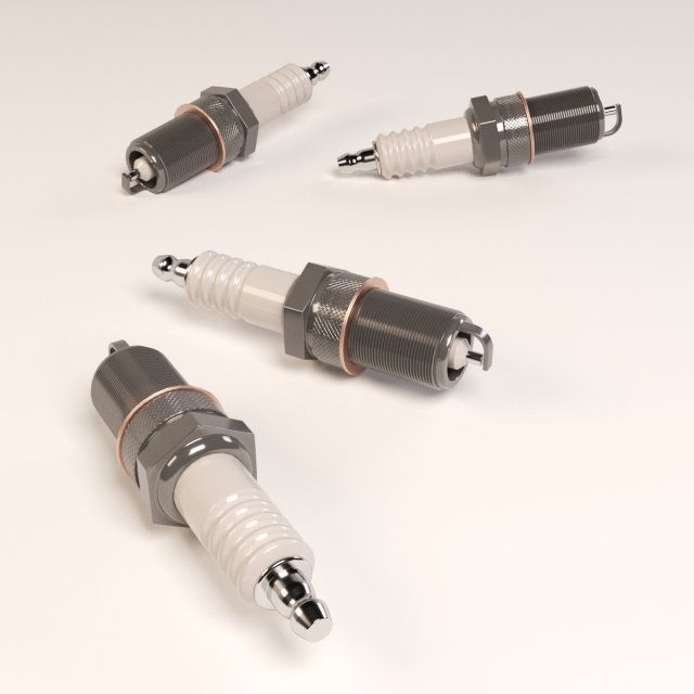 spark plug 3D Модель .c4d .max .obj .3ds .fbx .stl .blend 