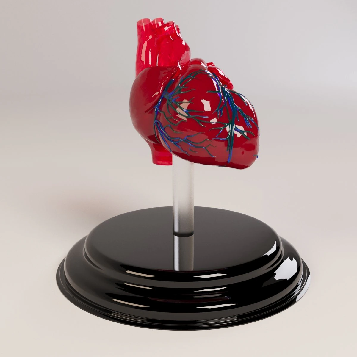 decorate heart 2 3D Model .c4d .max .obj .3ds .fbx .stl .blend 