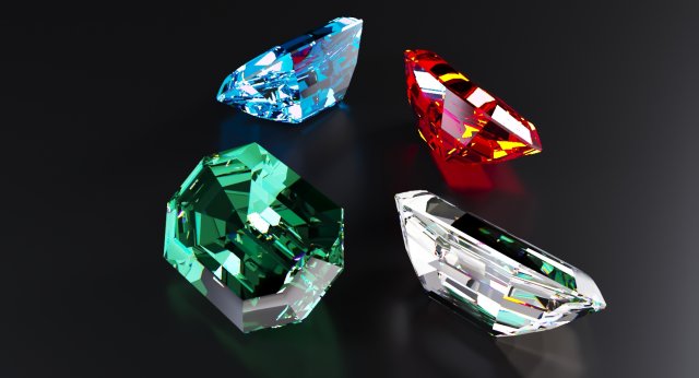emerald 3D 模型 .c4d .max .obj .3ds .fbx .stl .blend 