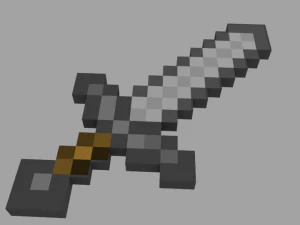 minercraft three swords 3D Model