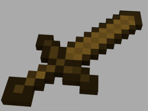 minercraft three swords 3D Model