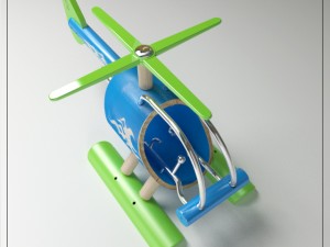 bamboo helicopter e-copter 3D Model