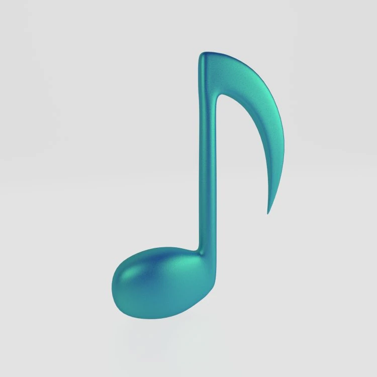 nota musical Modelo 3D .c4d .max .obj .3ds .fbx .stl .blend 