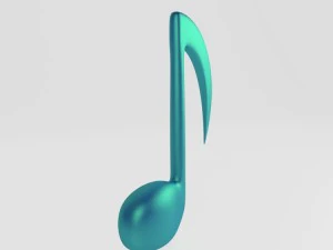 nota musical Modelo 3D