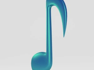 nota musical Modelo 3D