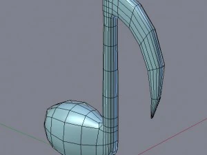 nota musical Modelo 3D
