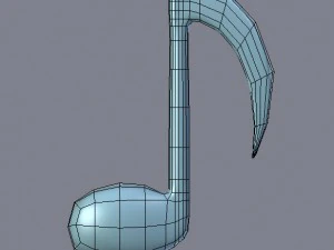 nota musical Modelo 3D