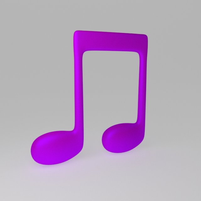 music double note Modèle 3D .c4d .max .obj .3ds .fbx .stl .blend 