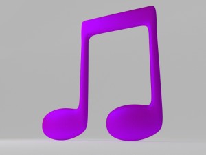 music double note Modèle 3D