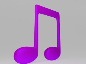 music double note Modèle 3D
