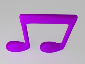 music double note Modèle 3D
