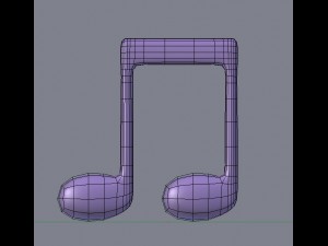 music double note Modèle 3D