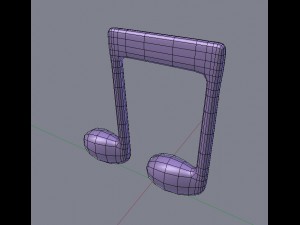 music double note Modèle 3D