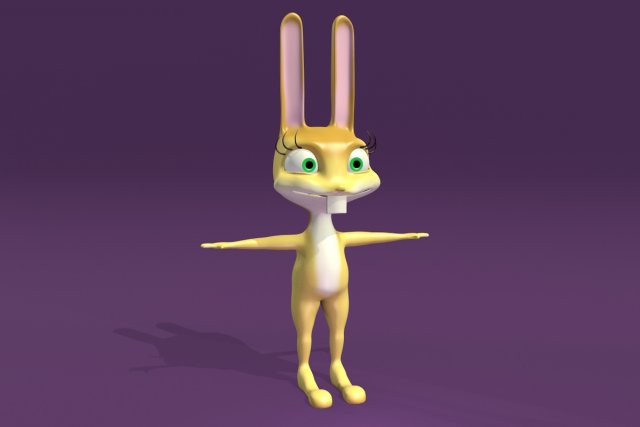 cartoon bunny 3D Model .c4d .max .obj .3ds .fbx .stl .blend 